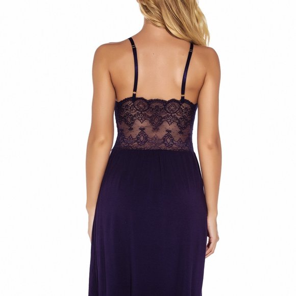 Dark Blue - Soft Lace Night Dress - Picture 3 of 3